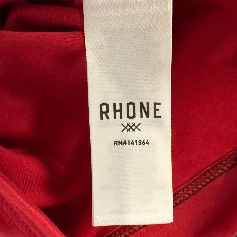 Rhone Reign Training Shirt Mens Large Red Short Sleeve Athletic Tee - Picture 8 of 11